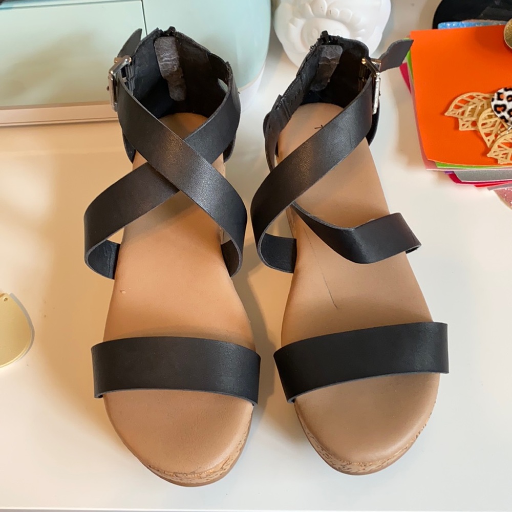 TORRID - 10W - Cork Wedges - Black